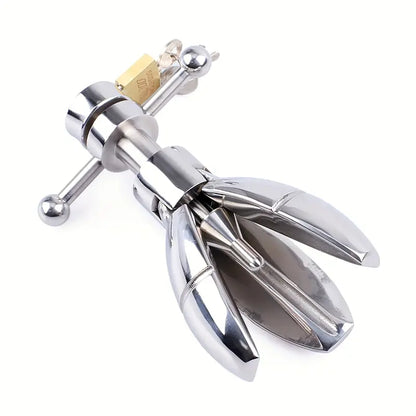 Stainless Steel BDSM Anal Plug Lockable Heavy Duty Metal Anal Dilator