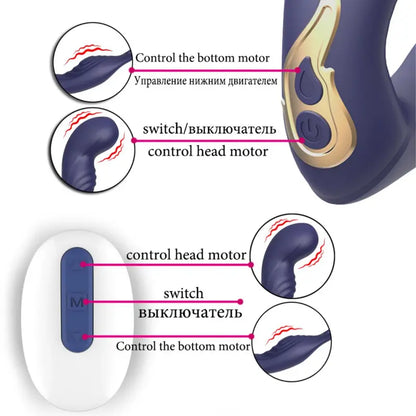Portable Masturbator Anal Plug Vibrating Prostate Massager Butt Plug
