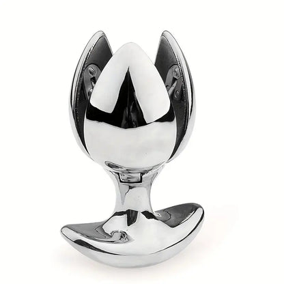 New Metal Butt Anal Chastity Lock Open Close Butt Plug For Women SM