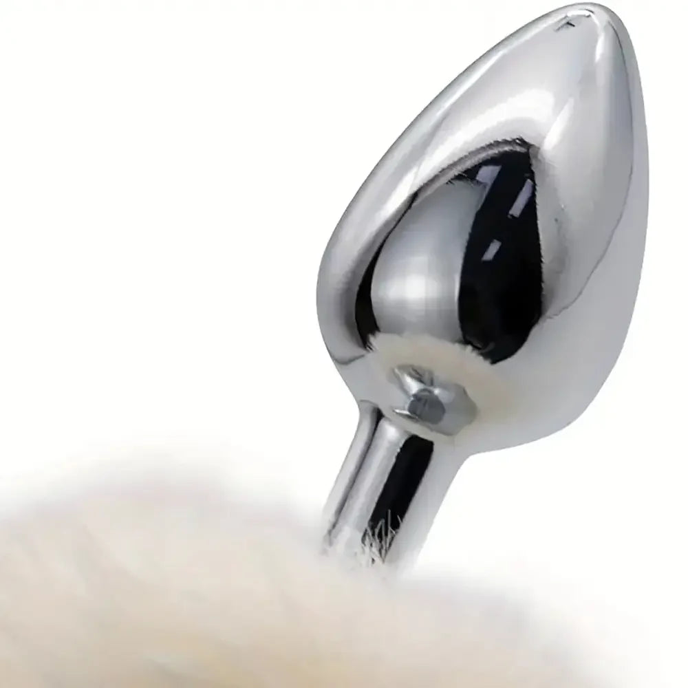 Rabbit Tail Small Butt Plug Bunny Tail Metal Anal Plug Sex Toy Fun Roleplay