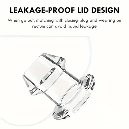 Transparent Back Chamber Anal Plug Enema and Anal Cleaning Dilator