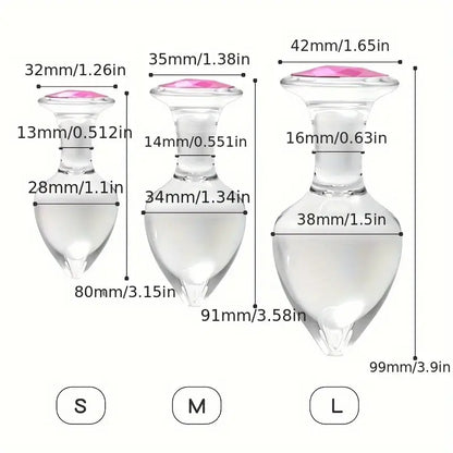 Crystal Non-Metal Anal Plugs For Anal Expansion Outing Crystal Anal Toy