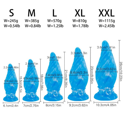 Liquid Silicone Anal Plug With Textured Stimulation Bumps For Secure Grip