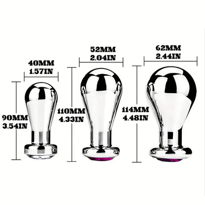 Unisex Metal Anal Plug Toy Sex Accessory For Anus Dilation Stimulation