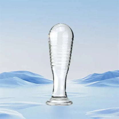 Glass Threaded Anal Plug Adult G-spot Pleasure Butt Plug Couple Toy