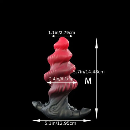 Liquid Silicone Anal Plug Wearable Thread Melange Spin Prostate Massager