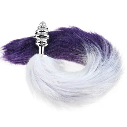 Smooth Long Fox Tail Flirting Animal Tail Butt Plug Women Men SM Role Play