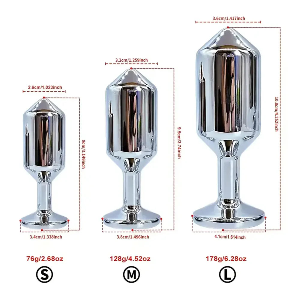 Drill Sex Stainless Steel Gravity Anal Plug Anal Stimulation Masturbation