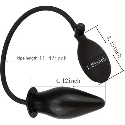 Inflatable Dildo Anal Plug With Pump SM Anal Plug Expansion Training