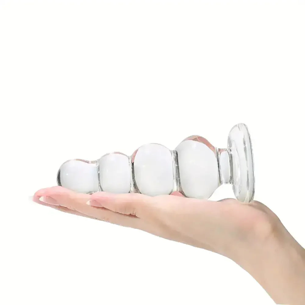 SM Glass Anal Plug Self-Wrist Massager Intimate Couple Play Toy