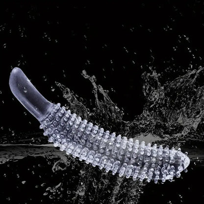 Wolf Fang Stick Shape Clear Anal Butt Plug Large Dildo Adult Toy For Women