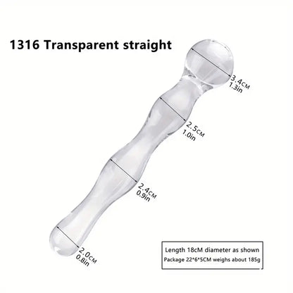 Women Wand Massager Glass Butt Plug G-spot Stimulator Anal Toy