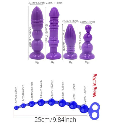 Colorful Anal Training Set Butt Plug Anus Massager Stimulator Sex Toys