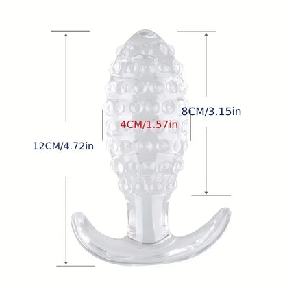 Transparent Butt Plug Anal Plug Dildo For Outing Prostate Stimulation