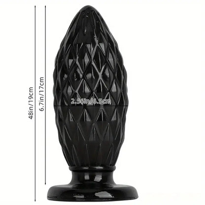 Extra Large Black Soft Anal Plug Suction Cup Posterior Anal Sex Toy