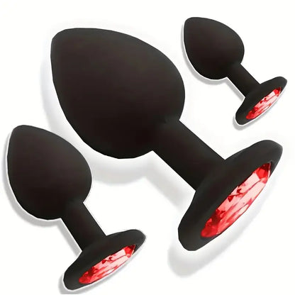 Three Anal Plugs Combination Set For Stimulate Men and Women