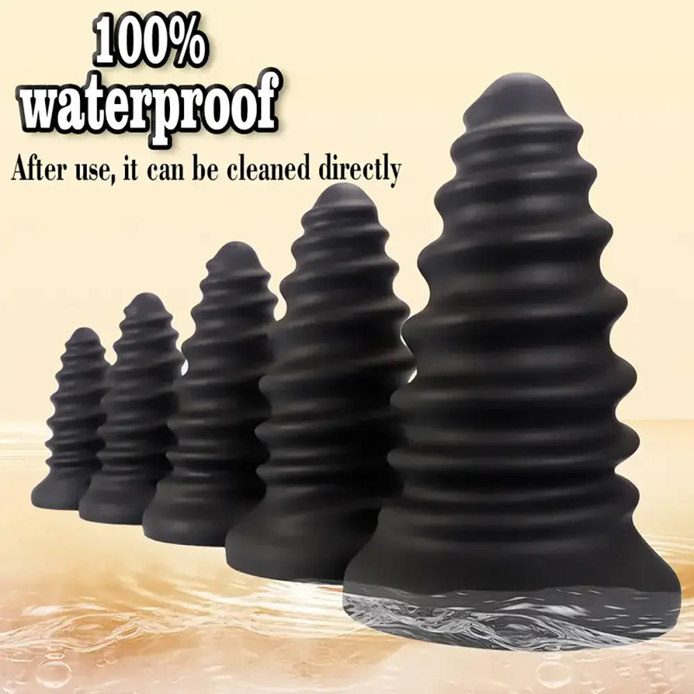 PVC Threaded Screw Anal Plug Large Novelty Fun Backdoor Anus Plug