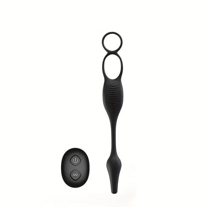 Vibrating Cock Ring Prostate Massager Butt Plug With Remote Control