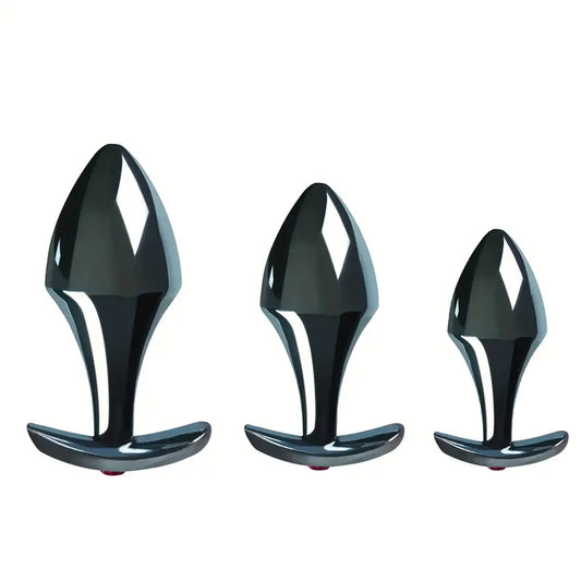 Luxury Jewelry Anal Trainer Kit 3pcs Anal Plug Set Fetish Butt Trainer