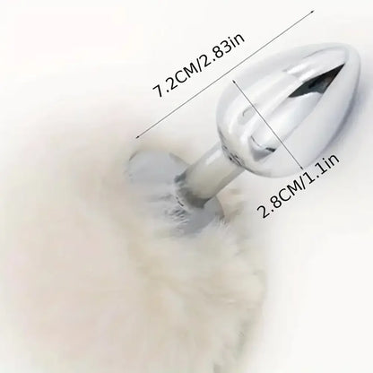 Rabbit Tail Small Butt Plug Bunny Tail Metal Anal Plug Sex Toy Fun Roleplay
