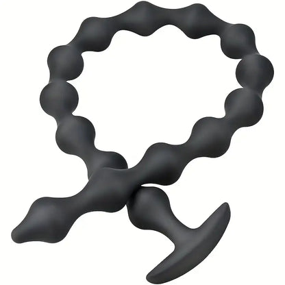 22.8-Inch Anal Beads Featuring 15 Balls Silicone Butt Plug Anal Dilator