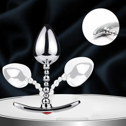 Metal BDSM Stainless Steel Butt Plug Chastity Anal Expansion Tool