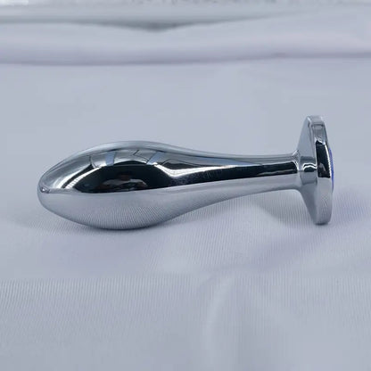 Crystal Diamond Adlut Safety Metal Water Drip Shape Butt Plug Sex Toy