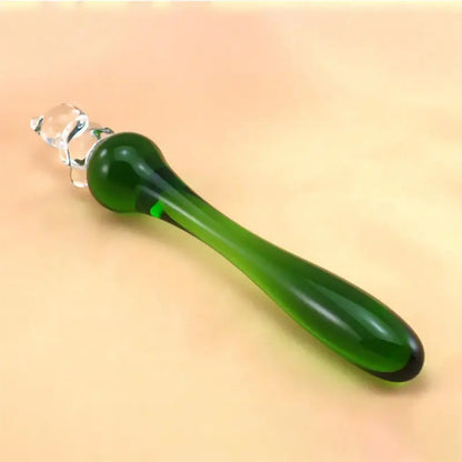 Women Wand Massager Bear Glass Butt Plug G-spot Stimulator