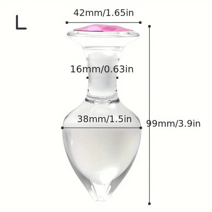 Crystal Non-Metal Anal Plugs For Anal Expansion Outing Crystal Anal Toy