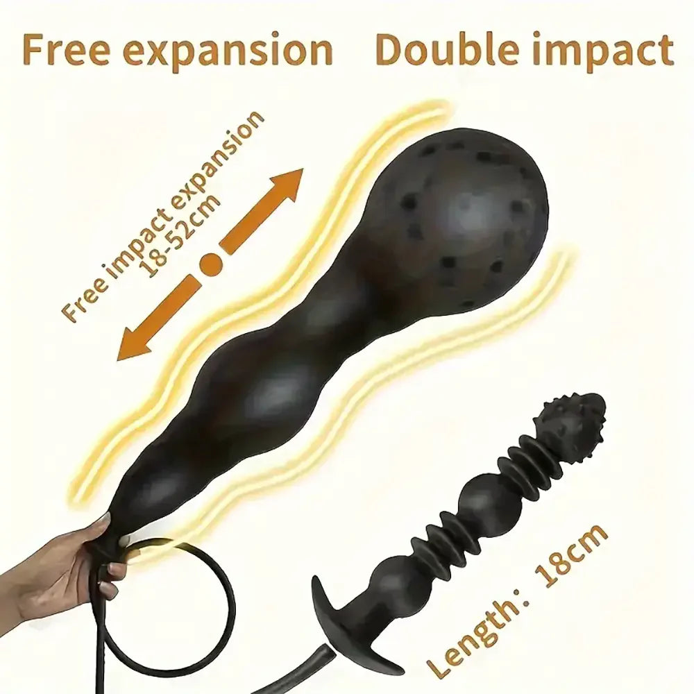 Valve Stretch Silicone Inflatable Anal Plug Adjustable Anal Balloon Pump