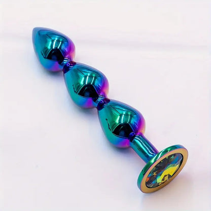 Universal Metallic Anus Plug 7 Color Smooth Suction Adult Sex Toy