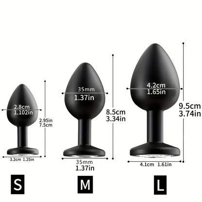 Diamond Bottom Silicone Anal Plug Butt Anal G-Spot Sex Stimulator
