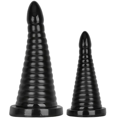Black PVC Anal Plug Adult Male Arousal Aid For Intimate Accessory