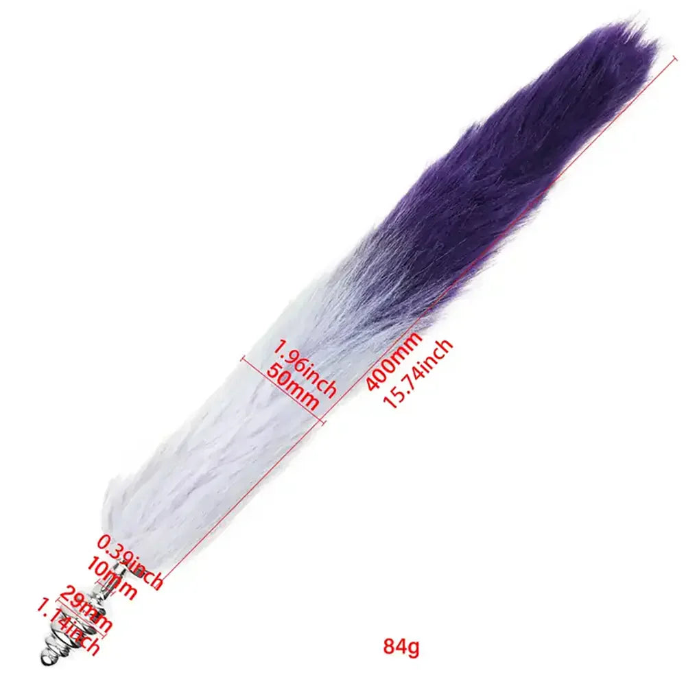 Smooth Long Fox Tail Flirting Animal Tail Butt Plug SM Role Play Sex Toy