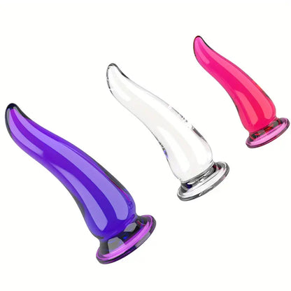 Clear TPR Anal Plug Trainer With Strong Suction Cup Body-Safe Erotic Toy