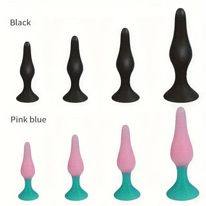 4pcs Unisex Silicone Anal Training Set Soft Anal Sex Trainer Butt Plug