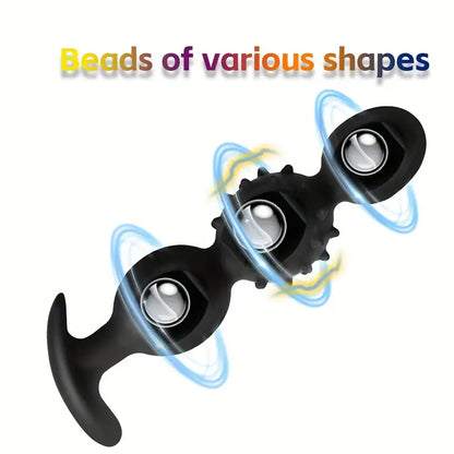 Unisex Built-in Ball Anal Plug Toy Stimulating Massager For Men