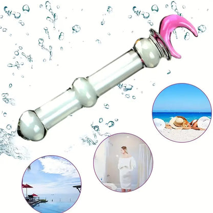 Glass Double-Ended  G-Spot Stimulation Butt Plug Glass Pleasure Wand
