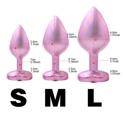 Heart-shaped Anal Plug Gem Base Butt Plug Anal Couple Masturbator