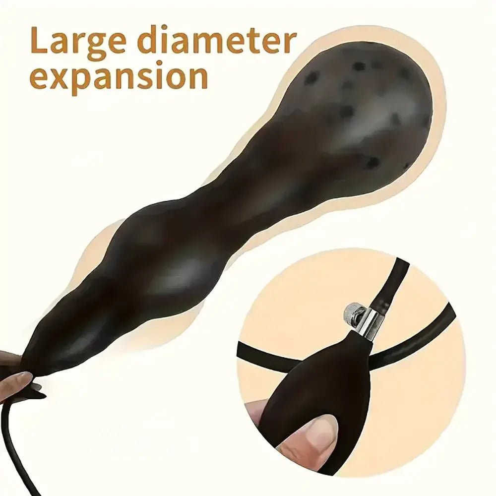 Valve Stretch Silicone Inflatable Anal Plug Adjustable Anal Balloon Pump