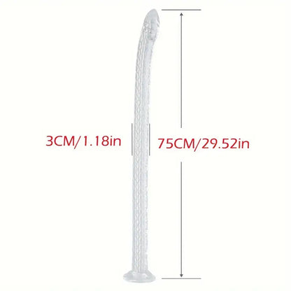 17.7in 29.52in 39.37in Dragon Whip Anal Stump Long Snake Scales Hip Dildo