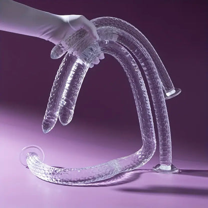 17.7in 29.52in 39.37in Dragon Whip Anal Stump Long Snake Scales Hip Dildo