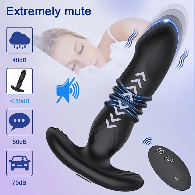 10 Thrusting & Vibrating Modes Thrusting Vibrator Anal Vibrator Butt Plug