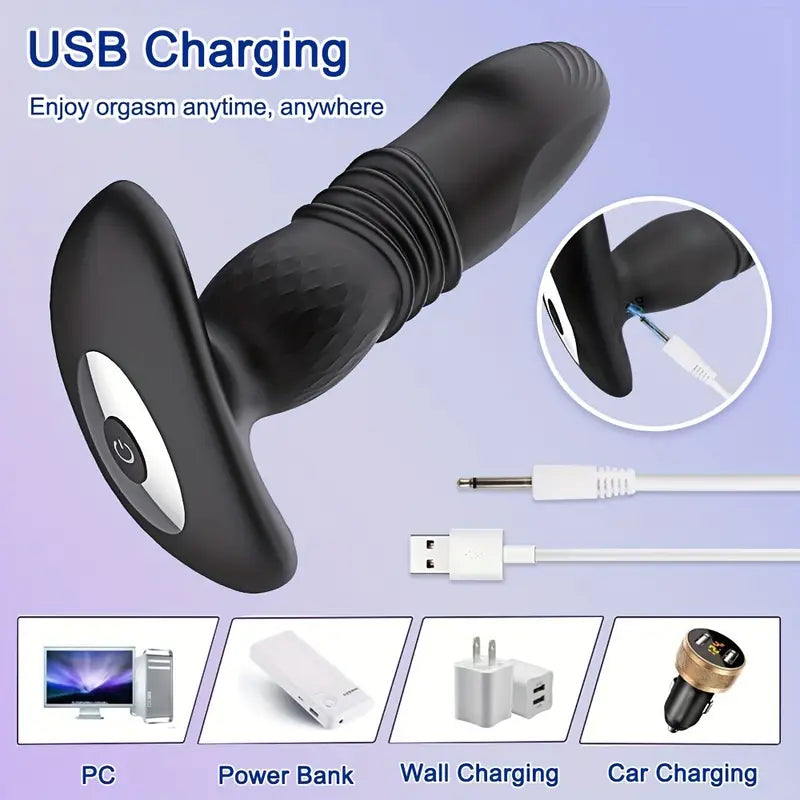 10 Thrusting & Vibrating Modes Thrusting Vibrator Anal Vibrator Butt Plug
