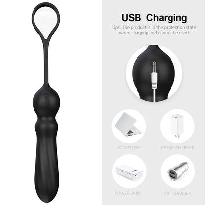 Vibrating Anal Beads Anal Dildo Vibrator Silicone Butt Plug Vibration Modes