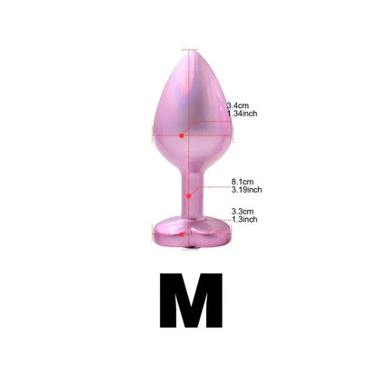 Heart-shaped Anal Plug Gem Base Butt Plug Anal Couple Masturbator
