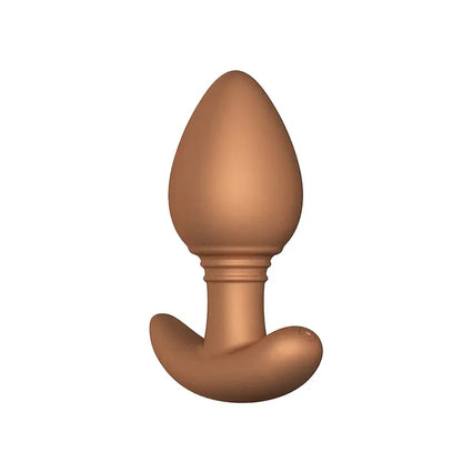 Golden Silicone Vibrating Butt Plug Rechargeable Prostate Massager