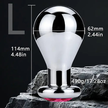 Unisex Metal Anal Plug Toy Sex Accessory For Anus Dilation Stimulation