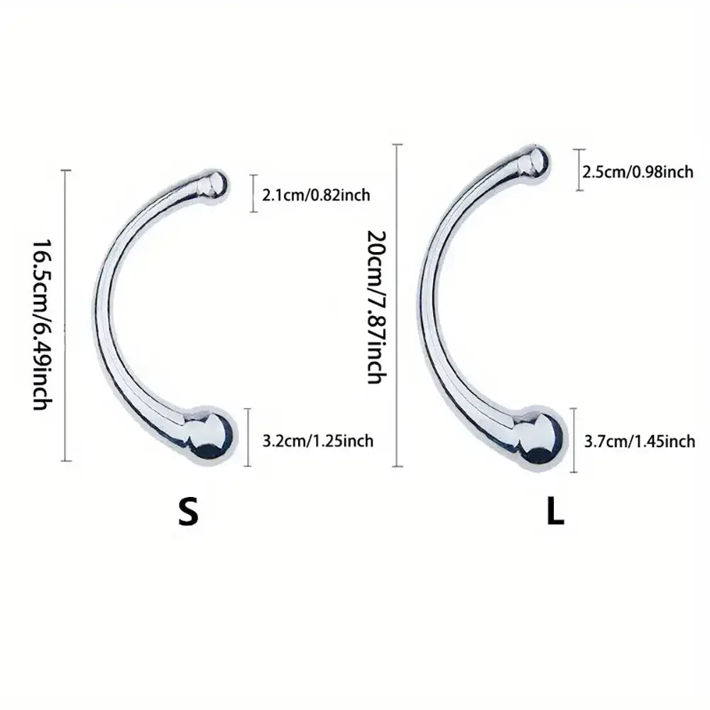 Double Ended Stainless Steel Anal Plug G Spot Prostate Massage Stick
