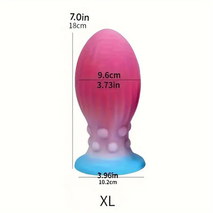 Bright Color Unisex Soft Silicone Anal Plug Toy Anus Dilator Massager